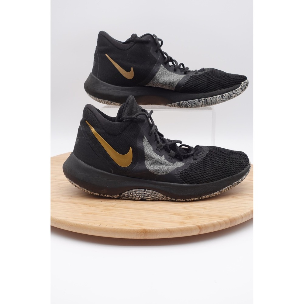 Nike Shoes Mens Size 13 47.5 Black Gold Mesh Basketball Sneakers Nike Air